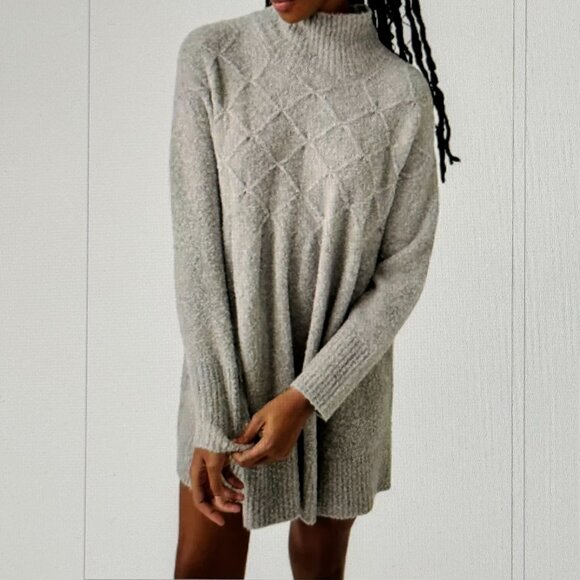 FREE PEOPLE Heather Grey JACI Sweater Dress New with Tags - Picture 1 of 8